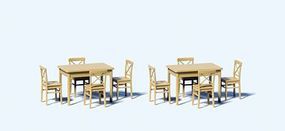 Preiser Tables & Chairs Model Railroad Figures 1/50 Scale #68281