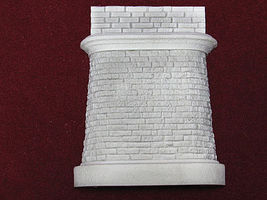 Pre-Size Abutment w/Wall Rnd Crnrs HO-Scale