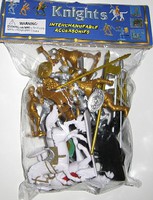 Playsets 1/32 Knights & Armor Figure Playset (12 w/Weapons & 4 Horses) (Bagged)