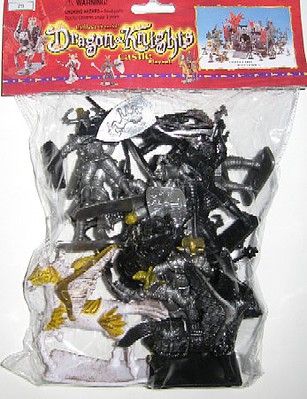 Playsets 1/32 Dragons & Knights Figure Playset (12 w/Weapons, Shields & 2 Winged Horses) (Bagged)