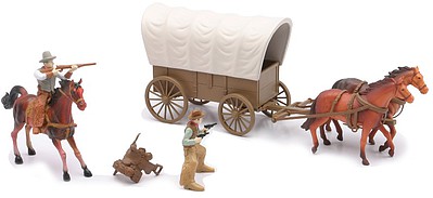 Playsets 1/32 Big Western Covered Wagon Playset (Window-Boxed)