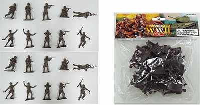 Playsets 1/32 WWII Russian Infantry 1941-45 Figures (20) (Bagged) (New Tool)