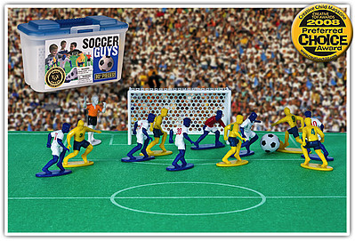 Playsets Soccer Guys Action Playset Blue/Yellow (27 2 Figures, Acc & Carry Case) (Kaskey)