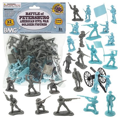 Playsets 54mm American Civil War Battle of Petersburg Figure Playset (32pcs) (Bagged) (BMC Toys)