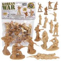 Playsets 54mm Korean War Winter Battle N. Korean& Chinese Figure Playset (16pcs) (Bagged) (BMC Toys)