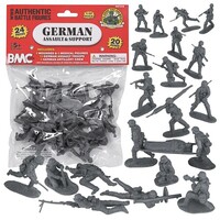 Playsets 54mm WWII German Assault and Support Playset (24pcs) (Bagged) (BMC Toys)