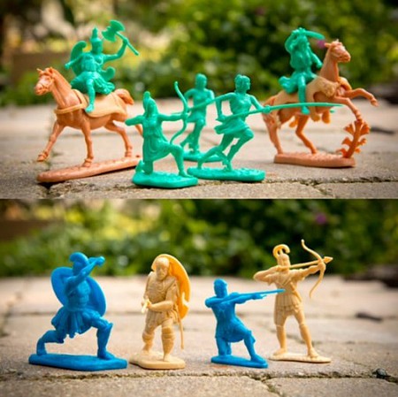 Playsets 1/32 The War At Troy Amazons, Aeneas, Ajax & Horses Playset (14) (Bagged) (LOD Enterprises)