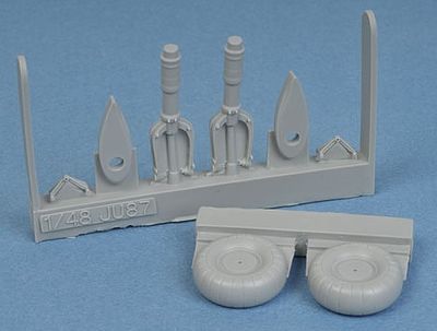 Quickboost Junkers Ju87 Stuka Uncovered Wheels for HSG Plastic Model Aircraft Accessory 1/48 #48257
