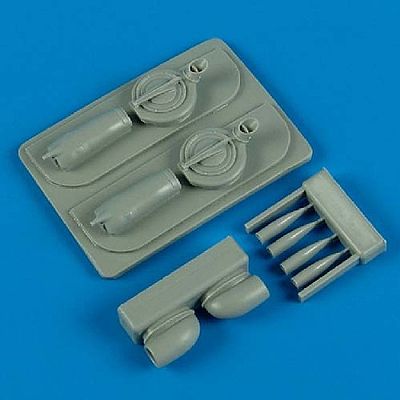 Quickboost P38F Air Intakes & B33 Supercharger Plastic Model Aircraft Accessory 1/48 #48467