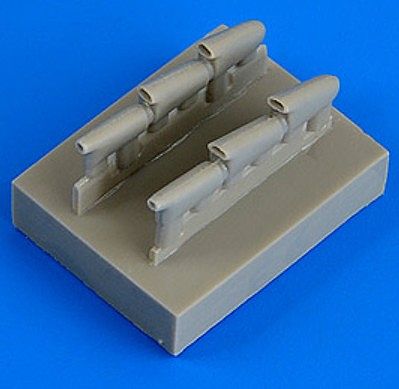 Quickboost Hurricane Mk I Late Exhaust for Airfix Plastic Model Aircraft Accessory 1/72 Scale #72456