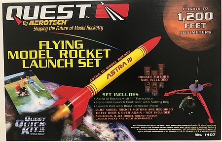 Quest Astra III Model Rocket Launch Set Skill Level 1 #1407