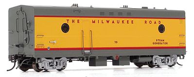 Rapido Steam Generator Car Milwaukee Road #74 HO Scale Model Train Passenger Car #107221