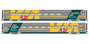 Via Rail HO Scale Model Train Passenger Cars