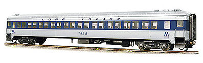 Rapido P-S Osgood-Bradley Lightweight 10-Window Coach 3-Pack- Ready to Run Long Island Rail Road #7534, 7540 & 7549 (gray, blue, MTA Logo) - HO-Scale (3)