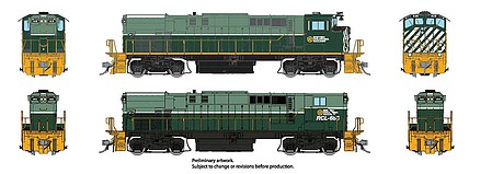 Rapido Montreal Locomotive Works MLW M420 - M420B Set - Standard DC British Columbia Railway #641, 681 (As-Delivered, green, white, Dogwood Logo