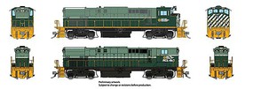 Rapido Montreal Locomotive Works MLW M420 M420B Set Standard DC British Columbia Railway #641, 681 (As-Delivered, green, white, Dogwood Logo