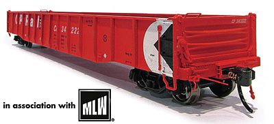 Rapido 52 6 Canadian Mill Gondola - Ready to Run Canadian Pacific Various Roadnumbers (Action Red, black, white, Multimark Lo - HO-Scale