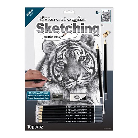 Royal-Brush Clawdia (Tiger Face) Sketching Made Easy Age 8+ (11.25x15.375)