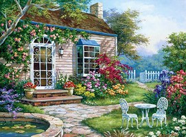 Royal-Brush Spring Patio (Cottage Scene) Paint by Number Age 8+ (11.25''x15.375'')
