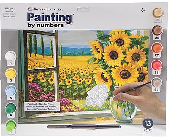 Royal-Brush Harvest Time (Sunflowers) Paint by Number Age 8+ (11.25x15.375)