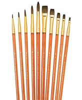Royal-Brush Assorted Watercolor Camel Hair Brushes 10pc Value Pack