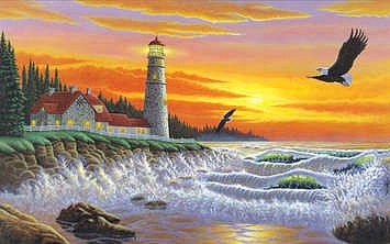 Royal-Brush Guiding Light (Lighthouse)(11.25x15.375) Paint By Number Kit #5761