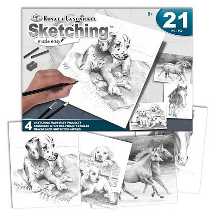 Royal-Brush Pets Sketching Made Easy 21pc Activity Set (4 Projects) (8x10)