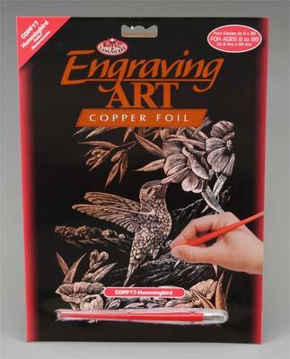 Royal-Brush Copper Foil Engraving Hummingbird Scratch Art Metal Art Kit #copf17
