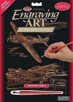 Copper Foil Engraving WWII Fighter