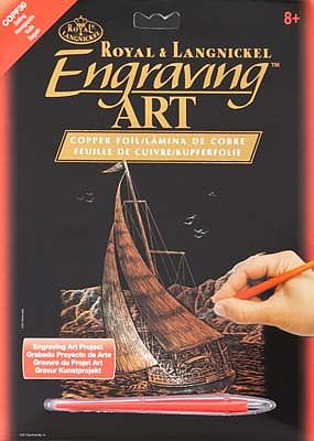 Royal-Brush Copper Foil Engraving Art Sailing Scratch Art Metal Art Kit #copf30