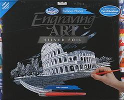 Silver Foil Engraving Art Colosseum