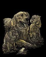 Gold Foil Engrv Gldn Retriever/Pups