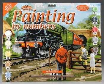 Royal-Brush PBN Steam Train 15x11-1/4 Paint By Number Kit #pal15