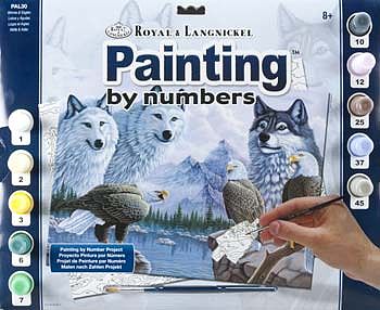 Royal-Brush Adult PBN Wolves Paint By Number Kit #pal30