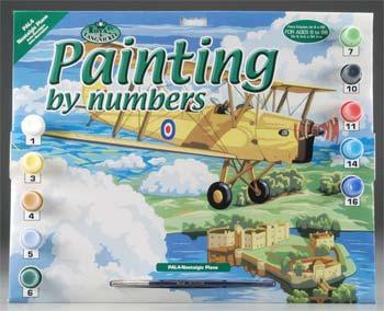 Royal-Brush PBN Nostalgic Plane 15x11-1/4 Paint By Number Kit #pal4