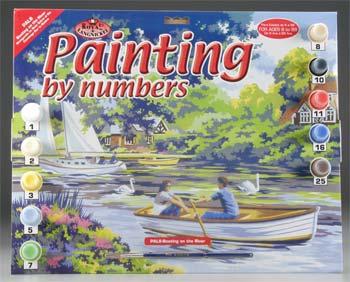 Royal-Brush PBN Boating/River 15x11-1/4 Paint By Number Kit #pal8