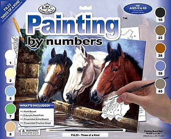 Royal-Brush JR PBN Large Three of a Kind Paint By Number Kit #pjl23