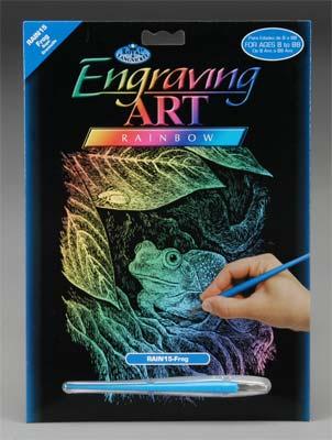 Royal-Brush Rainbow Engraving Art Frog Scratch Art Metal Art Kit #rain15