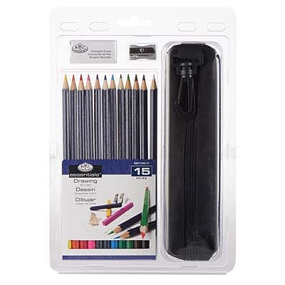 Royal-Brush 15pc Drawing Pencil Clamshell Drawing Kit #rart-2203