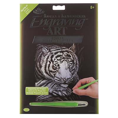 Royal-Brush Silver EA White Tiger Scratch Art Metal Art Kit #silf38