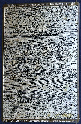 RB 1/32 Wood Grain Etched Pattern #2 Airbrush Stencil