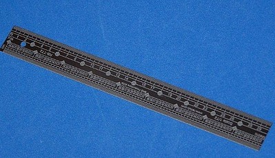 RB 1/72 Scale Ruler, Stainless Steel