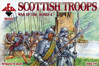 Red-Box Scottish Troops (40) Plastic Model Military Figure 1/72 Scale #72043