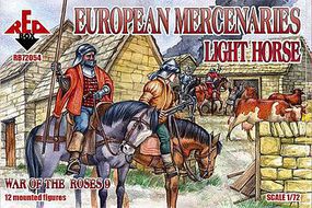 Red-Box European Mercenaries Light Horse Plastic Model Military Figures 1/72 Scale #72054