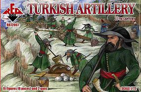 Red-Box Turkish Artillery XVII Century Plastic Model Military Figures 1/72 Scale #72067