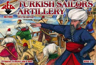 Red-Box Turkish Sailors Artillery XVI-XVII Century Plastic Model Military Figures 1/72 #72080