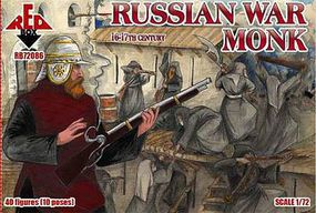 Red-Box Russian War Monk XVI-XVII Century Plastic Model Military Figures 1/72 Scale #72086