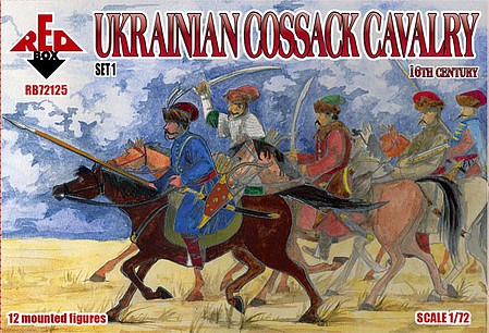 Red-Box Ukrainian Cossack Cavalry Set #1 Plastic Model Military Figures 1/72 Scale #72125