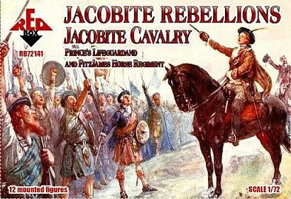 Red-Box 1/72 Jacobite Rebellion Jacobite Cavalry Princes Lifeguard & FitzJames Horse Regiment (12 Mtd)