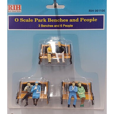 RockIsland O BENCHES (3) W/ 6 PEOPLE